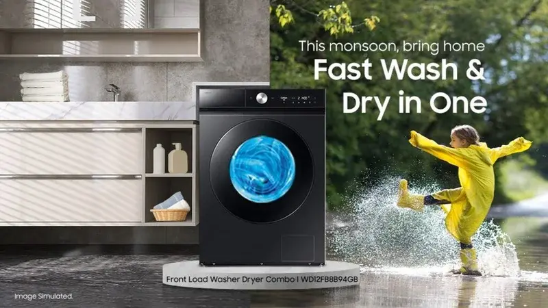 Samsung Bespoke AI Washer Dryer dihadirkan sebagai solusi cucian pintar untuk mengatasi kelembapan musim hujan